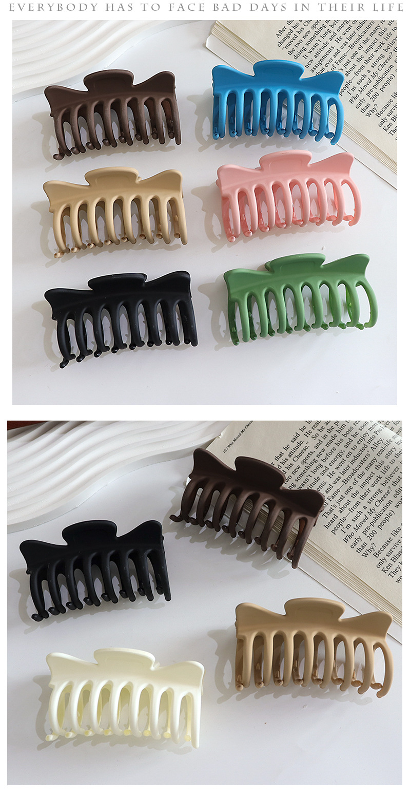 Women's Simple Style Solid Color Plastic Bowknot Hair Claws display picture 2