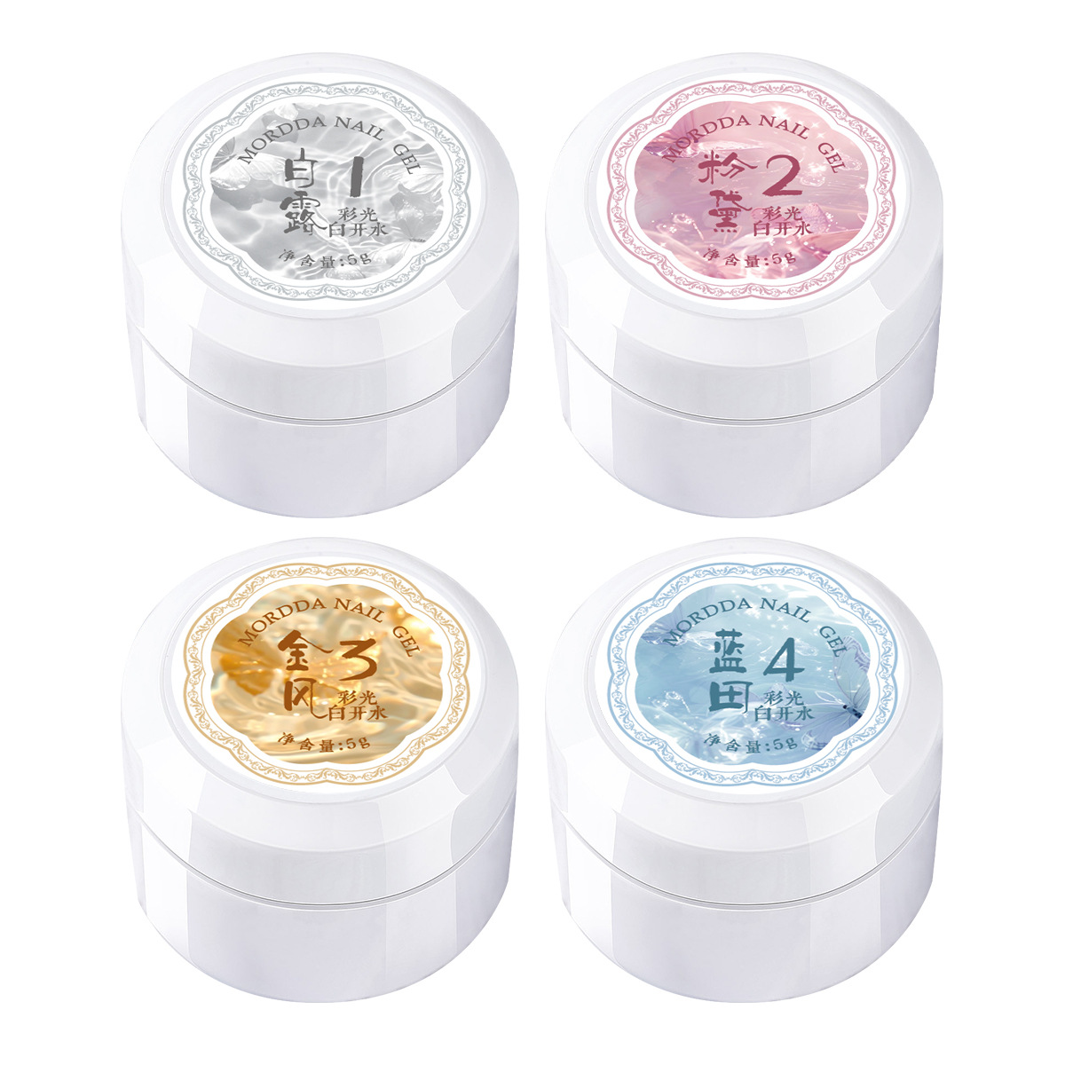2025 nuevo estilo popular, color blanco, luz blanca, agua hervida, esmalte de uñas de ojo de gato, para tienda de uñas