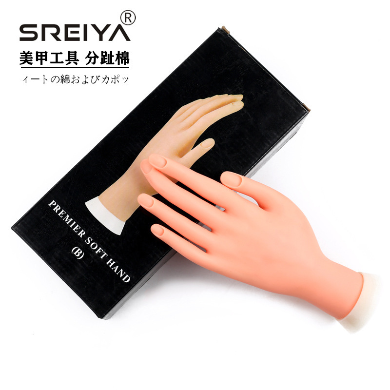 Nail art practice hand mold can be inserted fake nail piece beginners learn nail polish glue display simulation fake hand model Nail art practice hand mold can be inserted fake nail piece beginners learn nail polish glue display simulation fake hand model