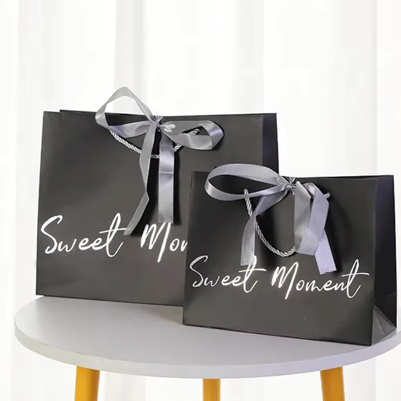 Beautiful art shopping paper bags from luxury brands Accept logo…