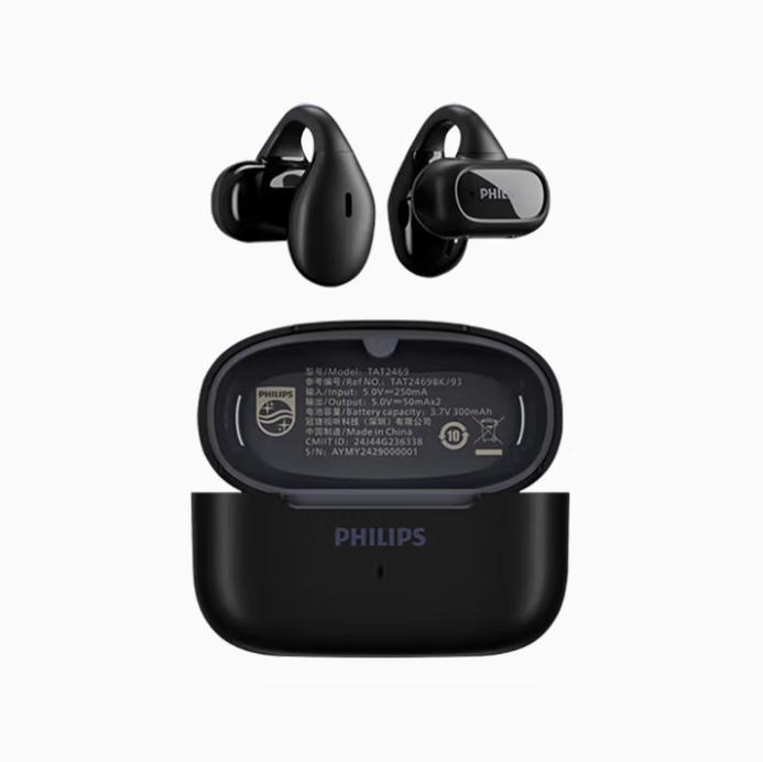 Philips Philips Bluetooth Earphones, Clip-On Bone Conduction, Non-In-Ear, Sports Noise Reduction Tat2469, Long Battery Life Philips Philips Bluetooth Earphones, Clip-On Bone Conduction, Non-In-Ear, Sports Noise Reduction Tat2469, Long Battery Life