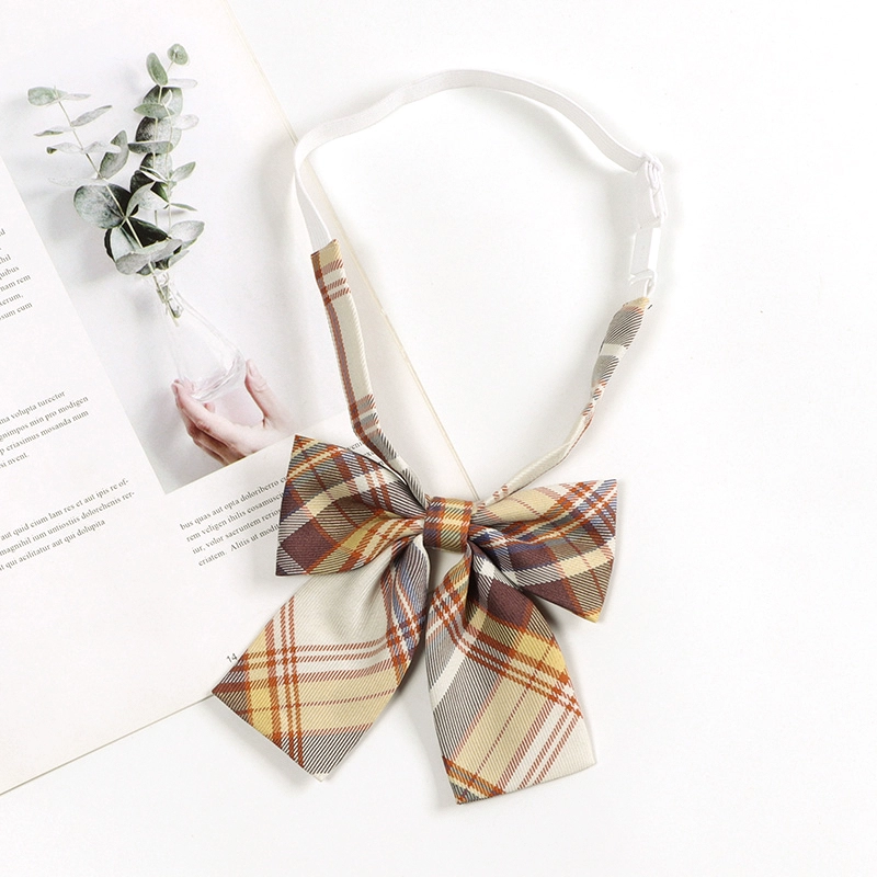 Brown retro Japanese coffee bow tie