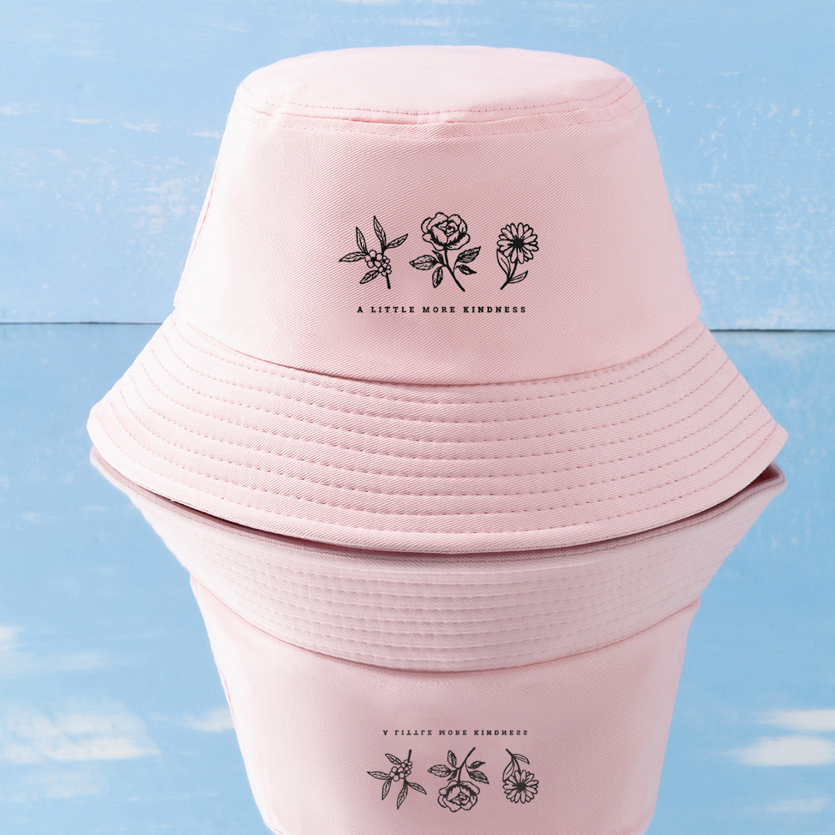 Women's Fashion Letter Flower Bucket Hat display picture 3