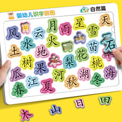 Baby literacy puzzle board for children 3-4 to 6 years old Chinese character literacy cards for children kindergarten advanced educational toys