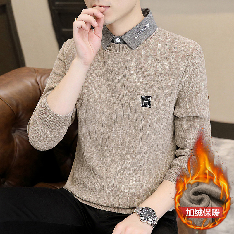 【Copyright Registered】8566512025 Fleece-Lined and Thickened Integrated Fleece Men's Sweater 31 Wave 【Copyright Registered】8566512025 Fleece-Lined and Thickened Integrated Fleece Men's Sweater 31 Wave