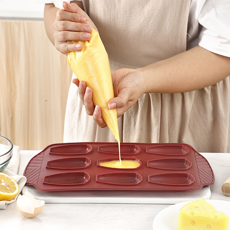 Forma de silicone para bolo com 20 cavidades, em formato de casquinha de biscoito de arroz, chocolate, madeleine e mousse, com 9 cavidades, ideal para cozinha, sala de jantar, bar, casa e jardim._voghion.com