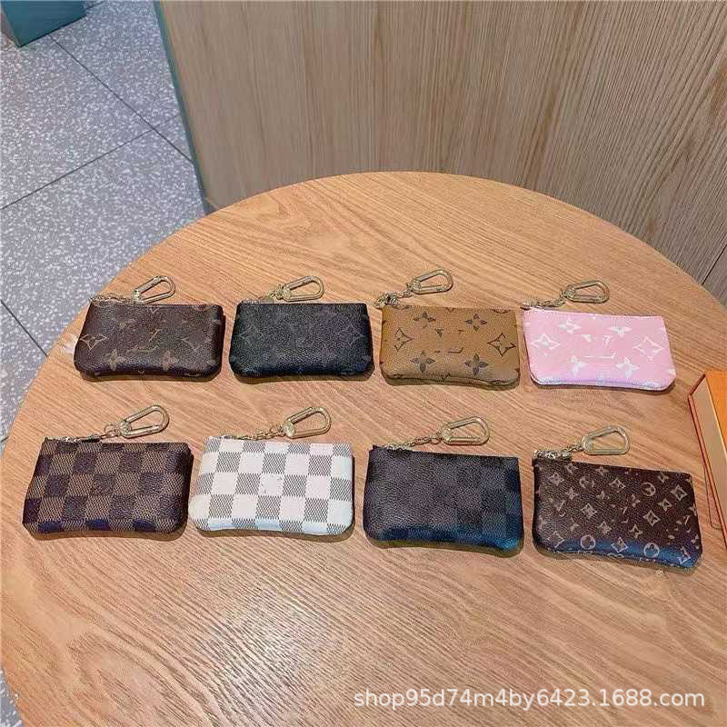 潮牌直销老花高贵经典钥匙包零钱包女爆款包高档气质拉链钱包