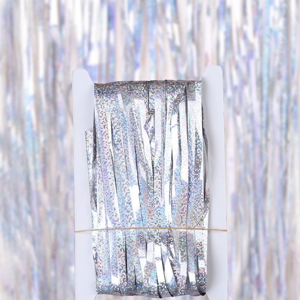 Cortina de Lluvia Decorativa de Plástico, Autoadhesiva, para Fiestas y Eventos