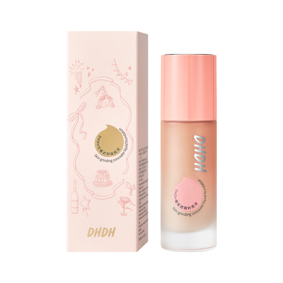 DHDH abrasivo, opacificante, base de maquillaje duradero, no se pega, polvo, control de aceite, brillo, base de maquillaje impecable, crema de base transfronteriza.