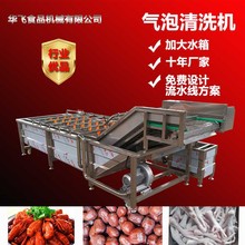 高压对喷式小香葱清洗机 商用荠菜气泡清洗机 山楂苹果清洗设备