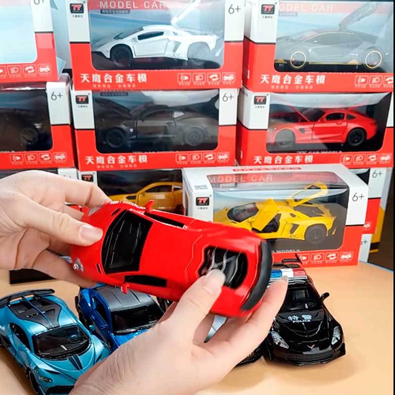 Great Value! Tiantian Eagle Bugatti Hornet Sports Car Model, Alloy Sports Car Model, Sound and Light Pull-Back Car