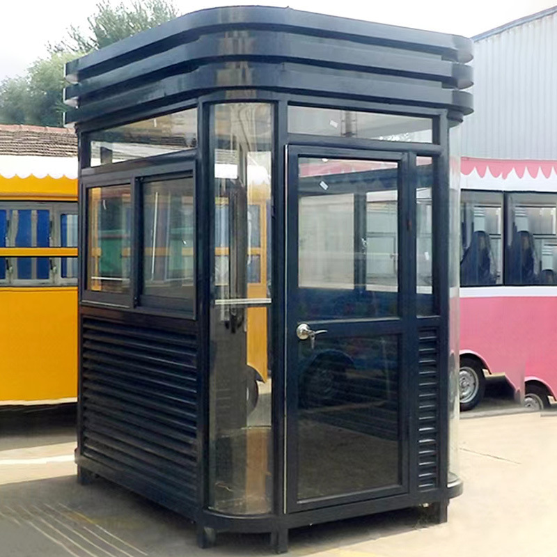 户外岗亭钢结构可移动收费亭小区物业门卫金属雕花板保安亭厂家