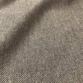 棕咖啡色人字纹羊毛毛呢垂坠无弹设计师秋冬西装马甲外套DIY面料