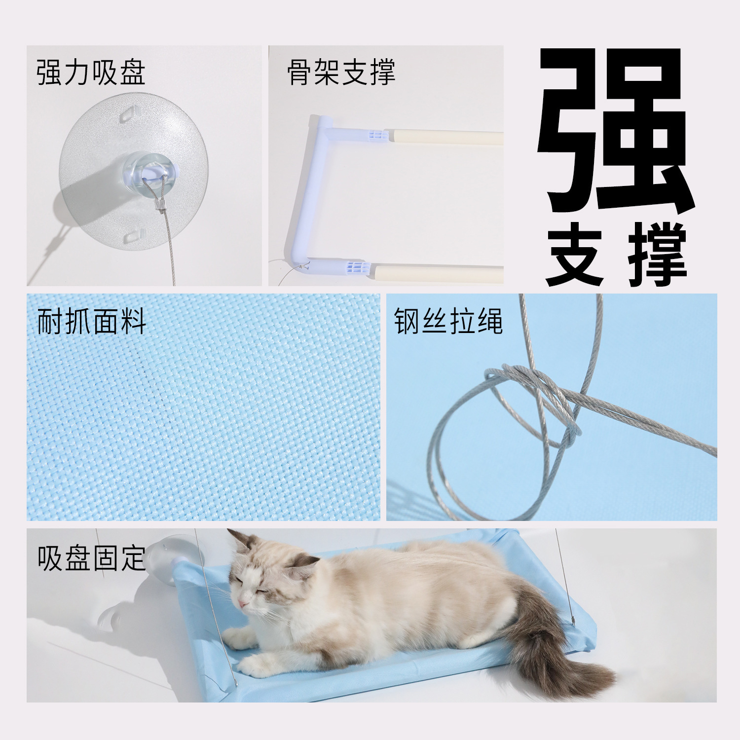 Gato de alambre de acero hamaca gato nido colgando cama para mascotas gato de juguete extraíble y lavable lechón TV gato hamaca gato nido al por mayor