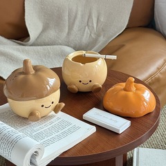 工場直販かわいい漫画セラミック栗灰皿ホームオフィスリビングルーム装飾装飾品収納