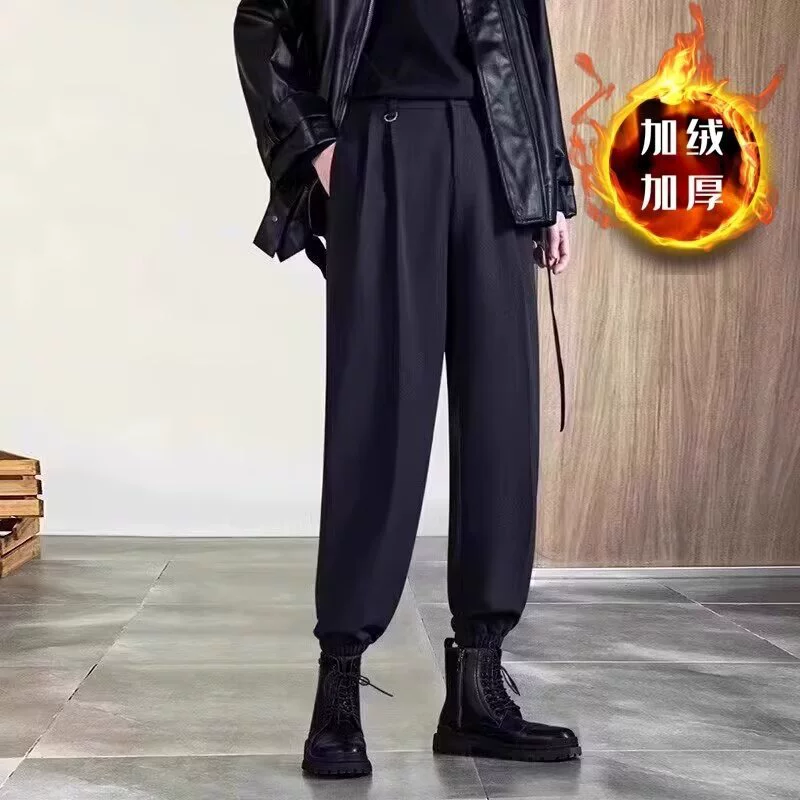 Мартенсы, брюки, облегчающий флис костюм для досуга, oversize