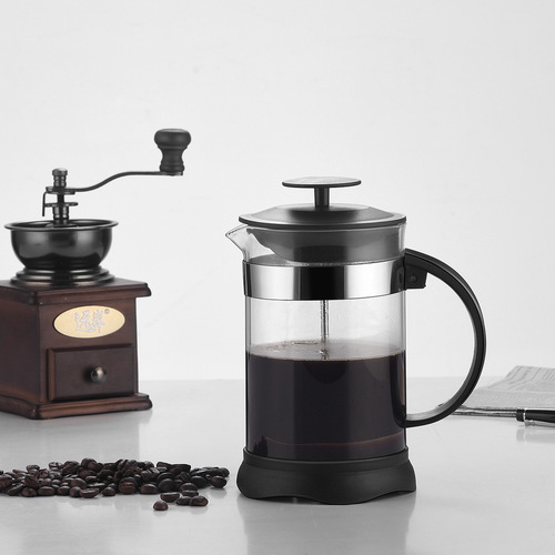 High borosilicate glass French press pot hand brewed coffee utensils household filter brewing teapot French filter coffee pot
