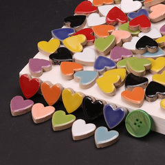 100g Pack of Fresh and Cute Heart-Shaped Ceramic Mosaic DIY Creative Craft Decor Parent-Child Activity for Kids