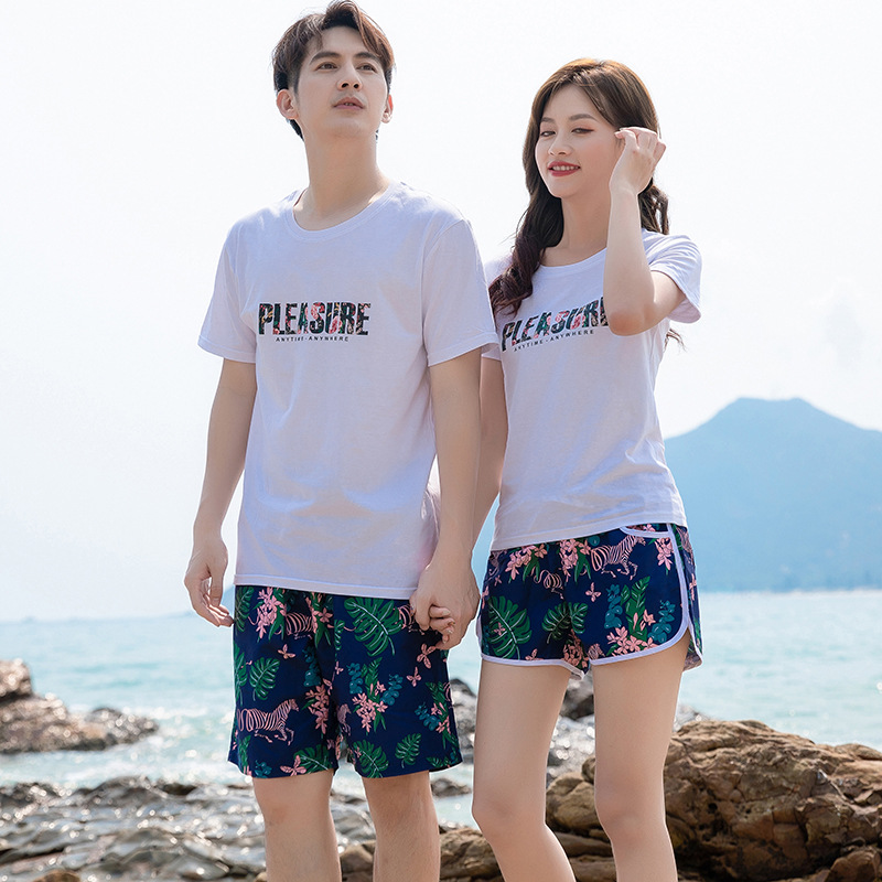 Factory direct sales new quick-drying vacation couple beach pants men's loose-fitting seaside swimming and surfing quick-drying shorts