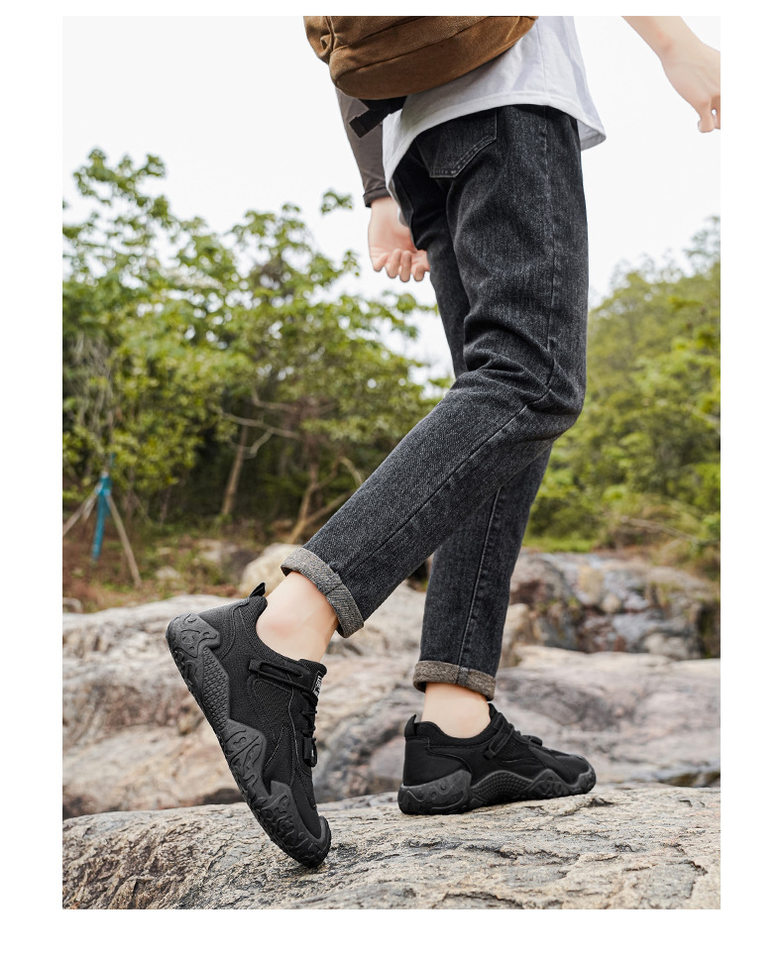 Giày bảo hộ lao động nam cổ thấp thân lưới thoáng khí chống trượt, đế cao 3 cm — 973 màu kaki, 973 màu xám, 973 màu đen chi tiết 12