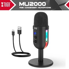 Xtugaパソコンusbコンデンサーマイクキャスターk歌录音マイクライブ机器充电セットmu2000