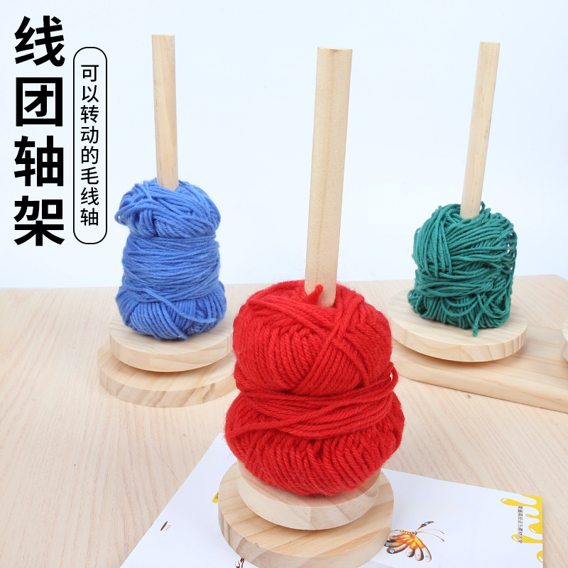 Herramienta auxiliar de tejido manual desmontable marco de eje giratorio de lana portátil bobina de plástico de lana