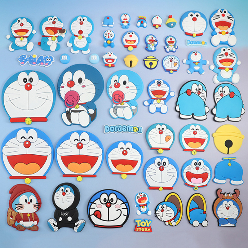 Cute Cartoon Laughing Jingle Soft Adhesive Patch PVC Rubber DIY Doraemon Phone Case Driver's License Leather Cover Patch