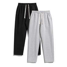 Z 83274 Grey Solid Color Straight Leg Pants ��ɫֱͲ���п�