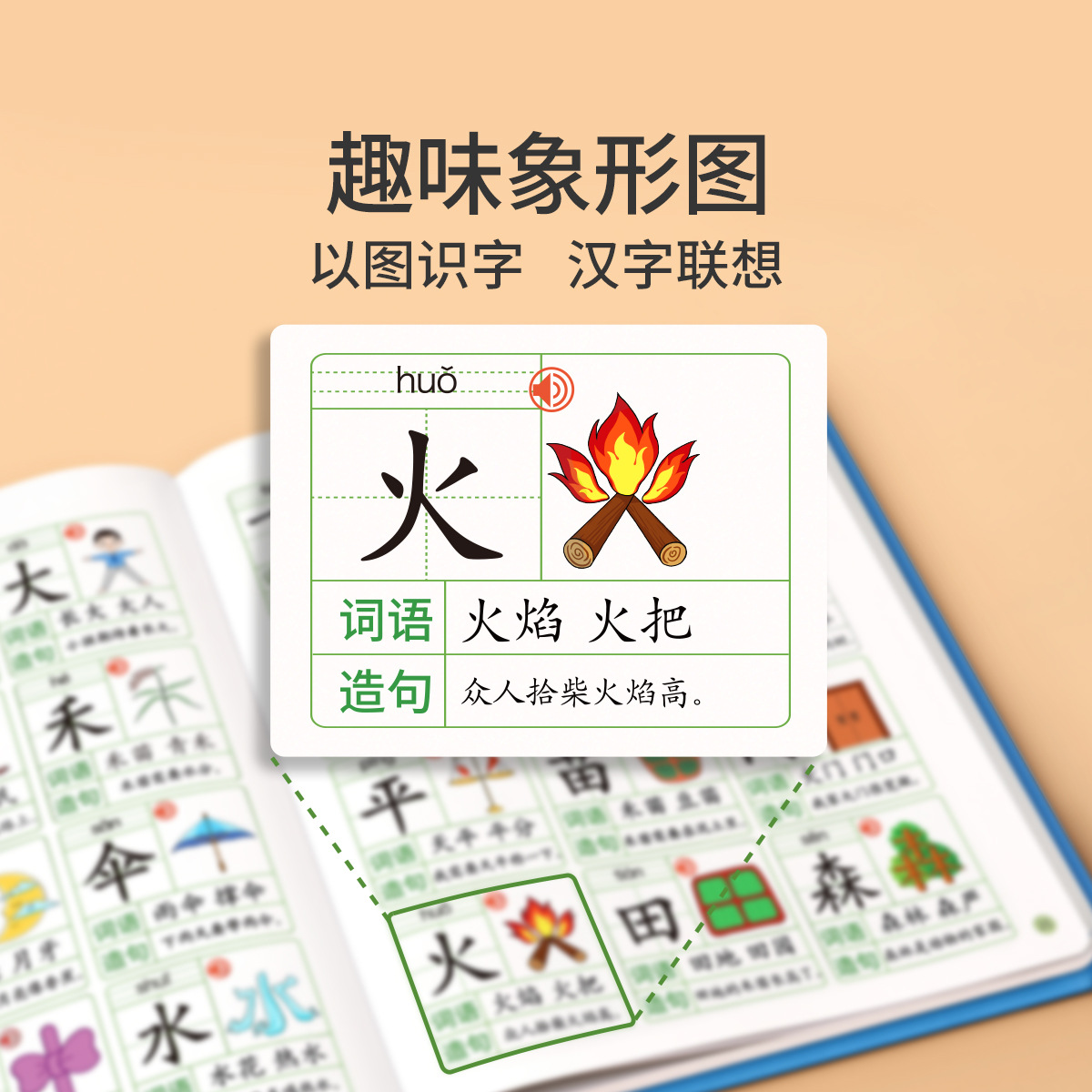 幼儿园识字大王3000字学习机点读机有声书儿童看图认字发声书神器 3