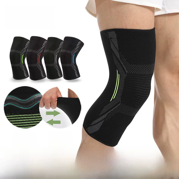Double Star Sports Knee Pads Knitted Nylon Knee Support Gear for Cycling, Running, Fitness, Leg Cover, Thin and Warm, Lightning Warehouse