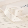 4cm off-white polka dot polyester belt (minimum size 10)