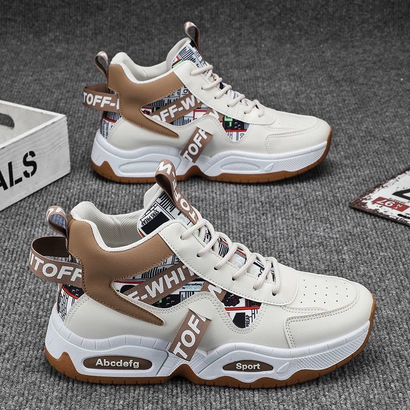 2025 Весенняя мужская обувь новая дышащая высокая спортивная обувь мужская мода дикий толстый дно повседневная обувь для мужчин