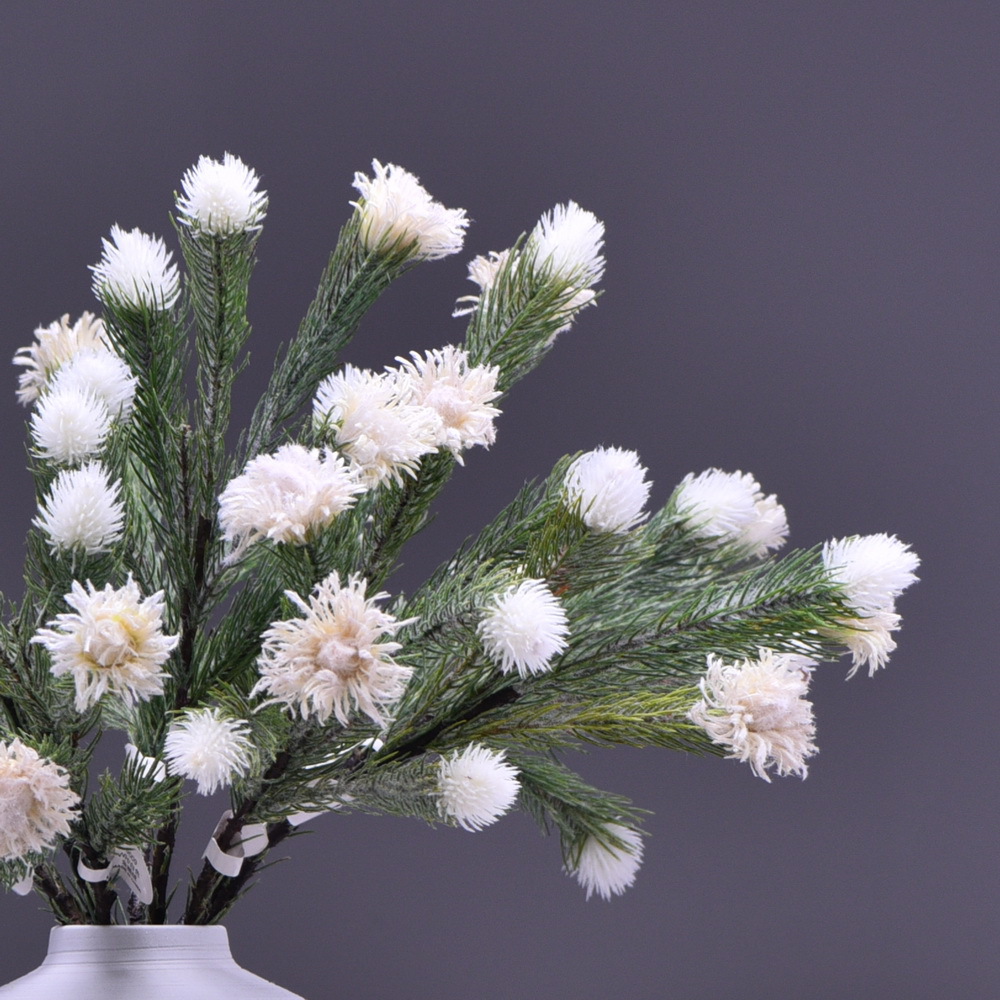 源头厂货兰瑾高档仿真花假花企鹅绒南洋杉莎藻松家居样板间插花