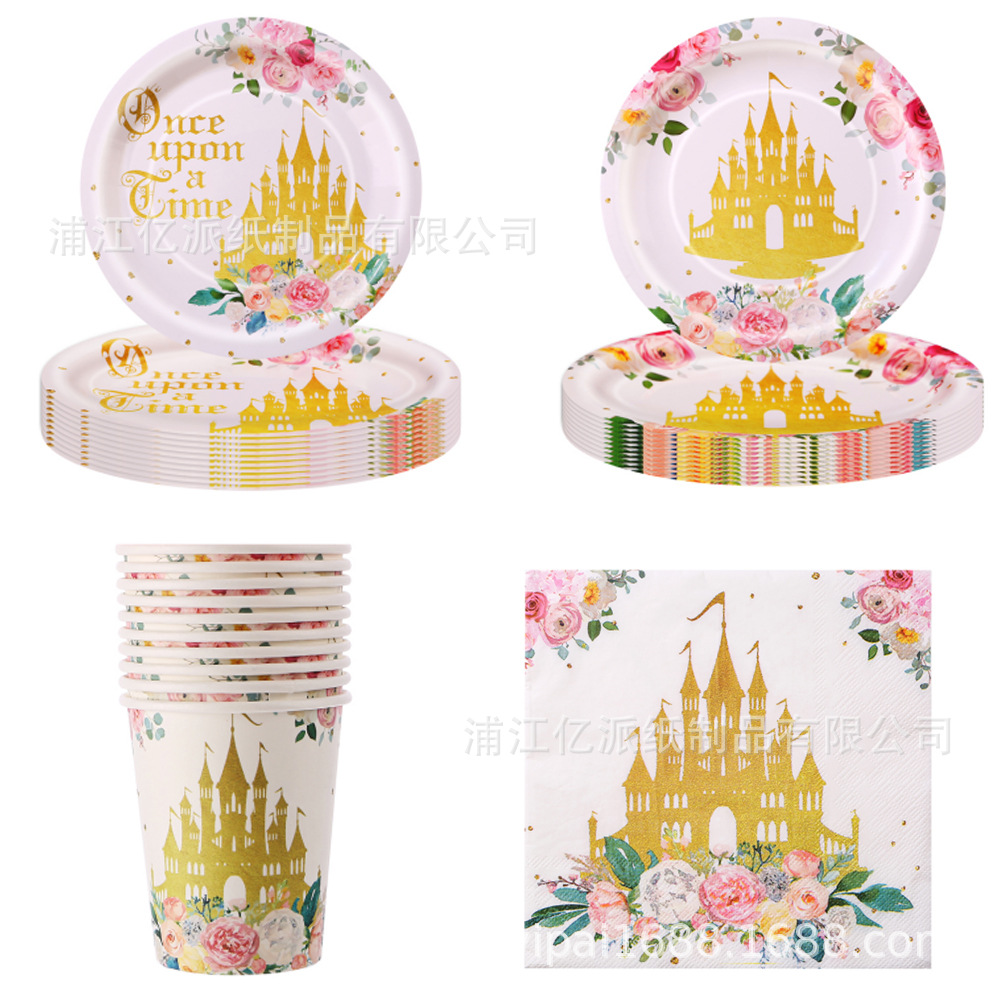 Nueva princesa castillo fiesta de mesa para chicas fiesta de cumpleaños mesa de mesa de fiesta Once Upon a Time