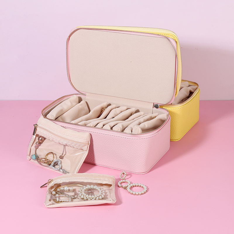 Amazon Travel Jewelry Box Customized Portable 12-Piece Set Jewelry Bag Necklace Jewelry Storage Box