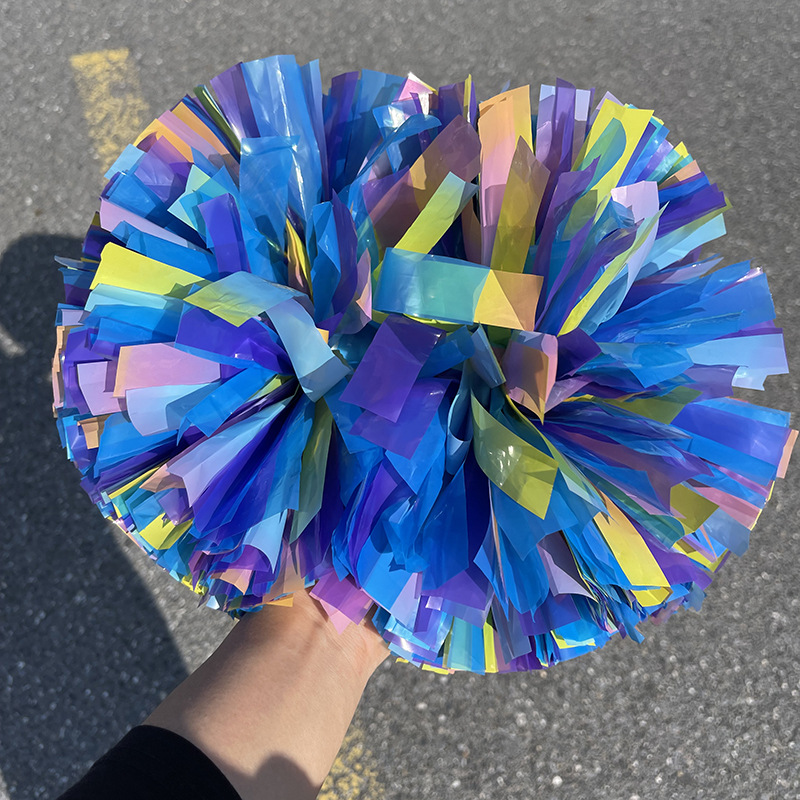 Láser brillante competencia profesional manejar porristas danza Bola de flores de mano deportes coloridos apoyos de pelota