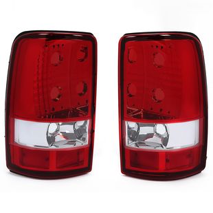 Luces Traseras Rojas Para Chevy Suburban/Tahoe Y GMC Yukon 2000-2006 | Lens Roja, Housing Cromo, DOT Certificado
