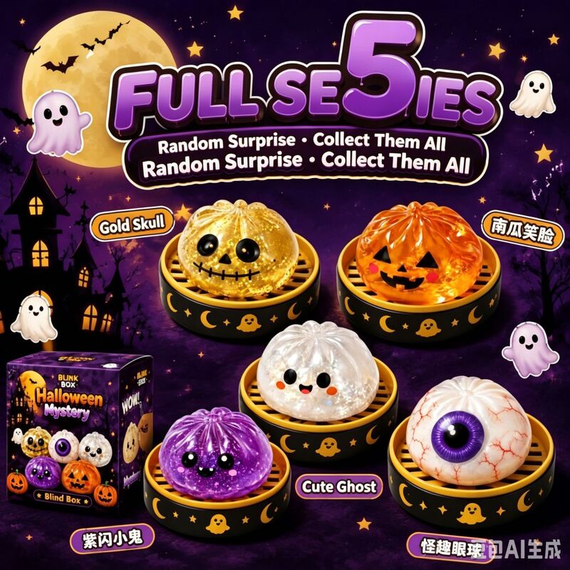 Cross-border Halloween Quick-Rebound Stress Relief Toy Halloween Ghost Squeeze Toy Stress Relief Gift Set Cross-border Halloween Quick-Rebound Stress Relief Toy Halloween Ghost Squeeze Toy Stress Relief Gift Set