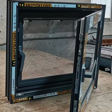 工厂铝合金110断桥窗纱一体内开内倒上悬平开窗防蚊虫隔音玻璃窗