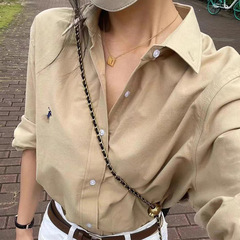 RL牛津布衬衫10色现货拉夫高版本三标志全可扫码男女同款长袖衬衣