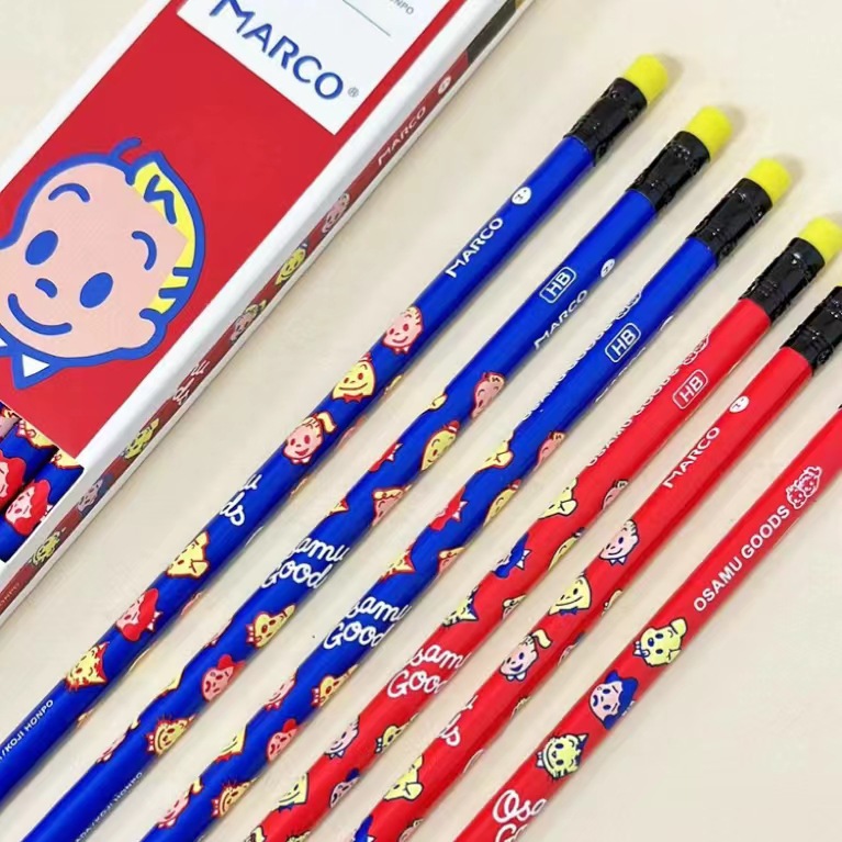 Marco marco HB/2B lápiz de cuero original Tian Zhi nombre conjunto Osamu productos japonés estudiante la escuela primaria libro