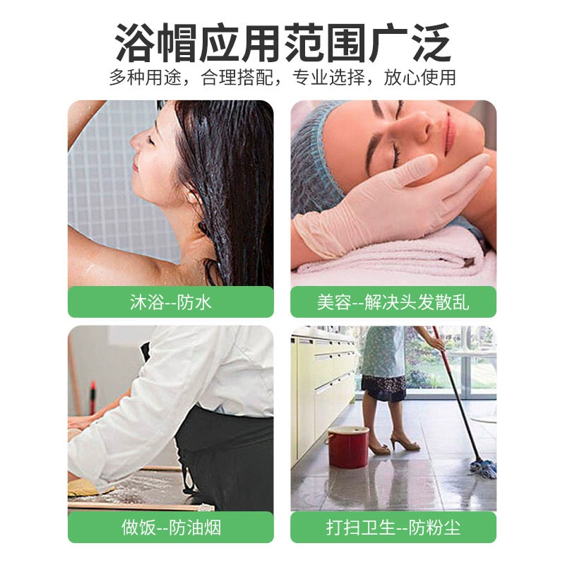 Disposable plastic waterproof transparent shower cap for hotel