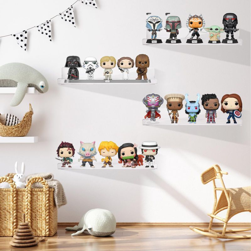 クロスボーダーアクリル壁掛けU字型収納ラック透明パンチフリー浴室キッチン書斎レコードフィギュア収納ラック|undefined