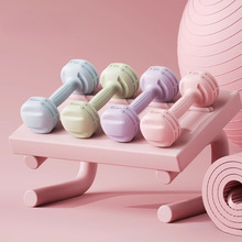 朗威哑铃女士健身家用器材儿童学生一体式练臂肌包胶男生小哑批发