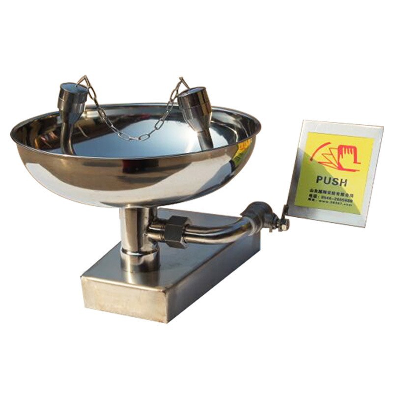 VLEN 304不锈钢挂壁式洗眼器 验厂挂墙壁洗眼器 实验室紧急双口