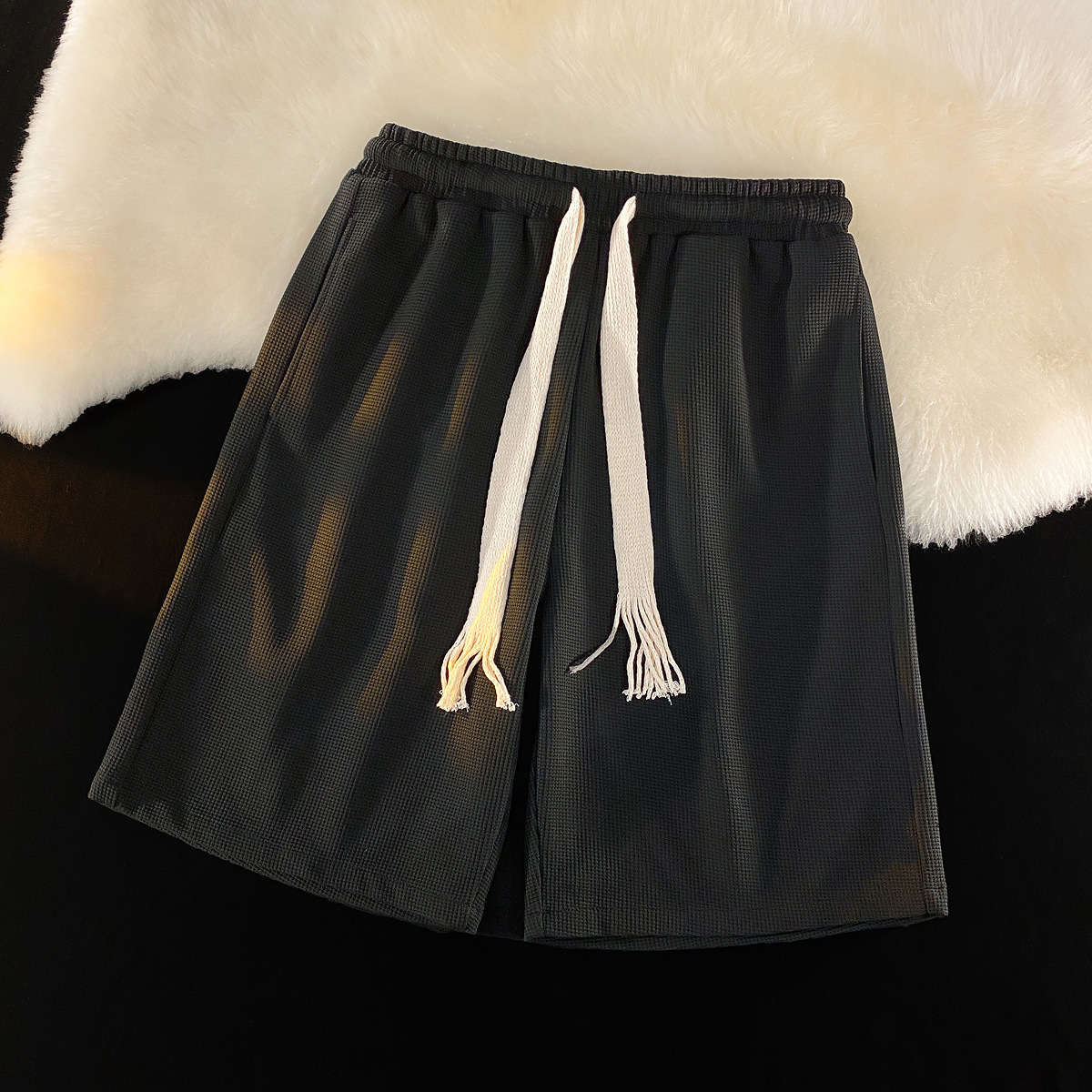 Venta directa de fábrica waffle shorts mujeres verano 2023 nueva suelta adelgazamiento Pantalones rectos deportes pantalones Casuales