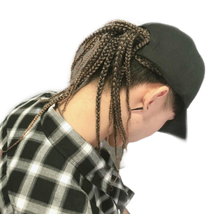 Peluca de trenza sucia sombrero integrado moda femenina verano hip hop trenza peluca hombre montado en la cabeza producto terminado directamente desgaste cola de caballo