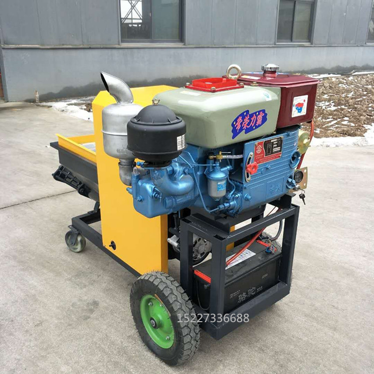 柴油机砂浆喷涂机 柱塞外墙抹墙机 水泥灌浆机 电动粉墙摸光机