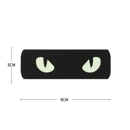 Cross-border outdoor luminous devil's eyes foreign trade supply cat's eye morale tactical seal reflective bag patch seal Velcro