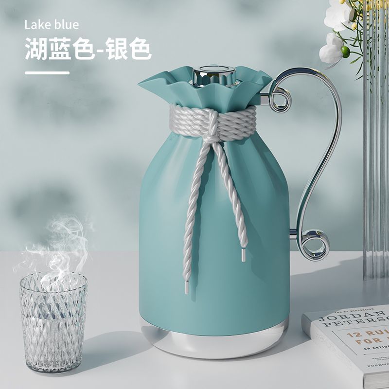ins风红胆塑料保温壶1L居家不显温